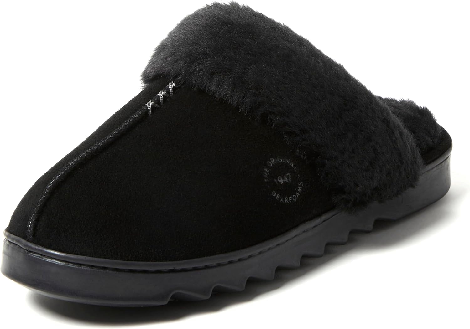 womens Fuzzy Memory Foam Genuine Suede Helena Scuff