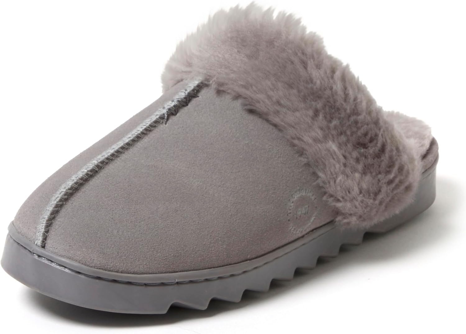 womens Fuzzy Memory Foam Genuine Suede Helena Scuff