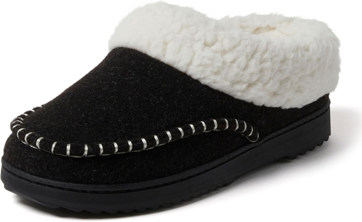 womens Nyla Felted and Plaid Moc Toe Clog