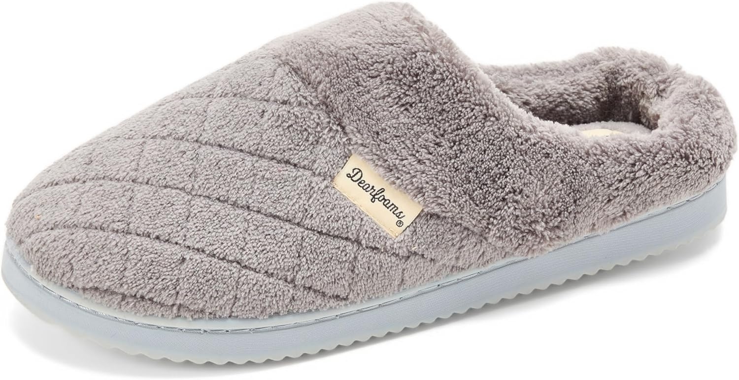 womens Memory Foam House Slippers - Libby Terry Clog With Wide Widths