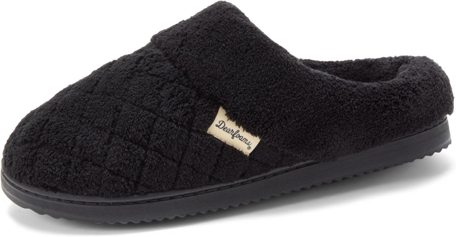 womens Memory Foam House Slippers - Libby Terry Clog With Wide Widths
