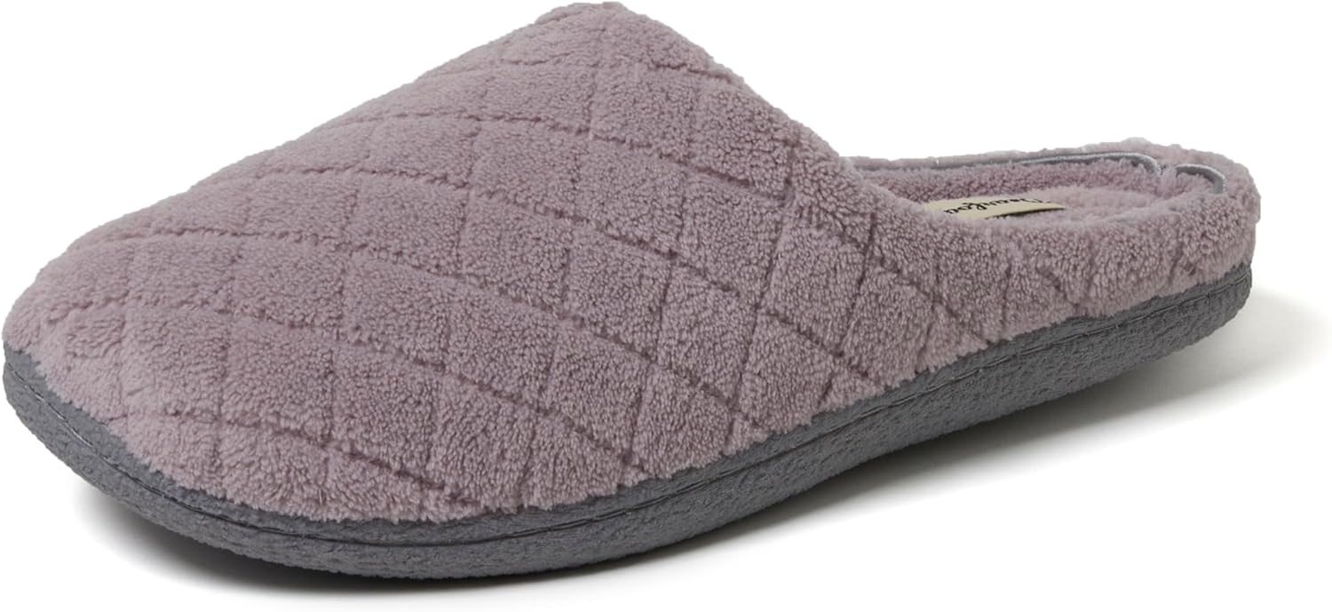 695a3f8e346770b73b1759669848c6188ad9d0e5713f9c7583a8a.jpg Women's Memory Foam Indoor House Slippers Leslie Terry Clog House Shoes with Wide Widths