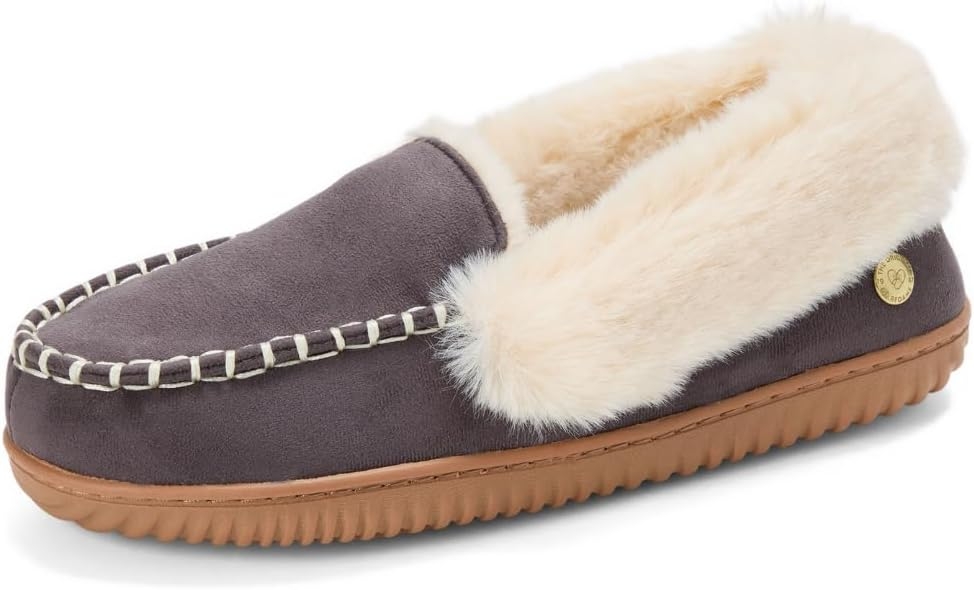 695a3fe36bc6cf4fa31920ca63fa5b89d1fca43d8b8ac65400d4b.jpg womens Gifts for Women Fuzzy Memory Foam Outdoor Ryland Moccasin With Cuff Womens Slippers