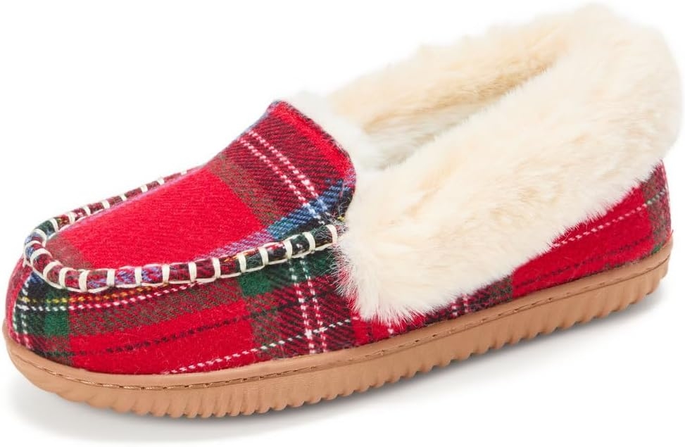 695a3fe39f92de6dd9be2f50560f3a63f6f02cd0d82efb878406b.jpg womens Gifts for Women Fuzzy Memory Foam Outdoor Ryland Moccasin With Cuff Womens Slippers