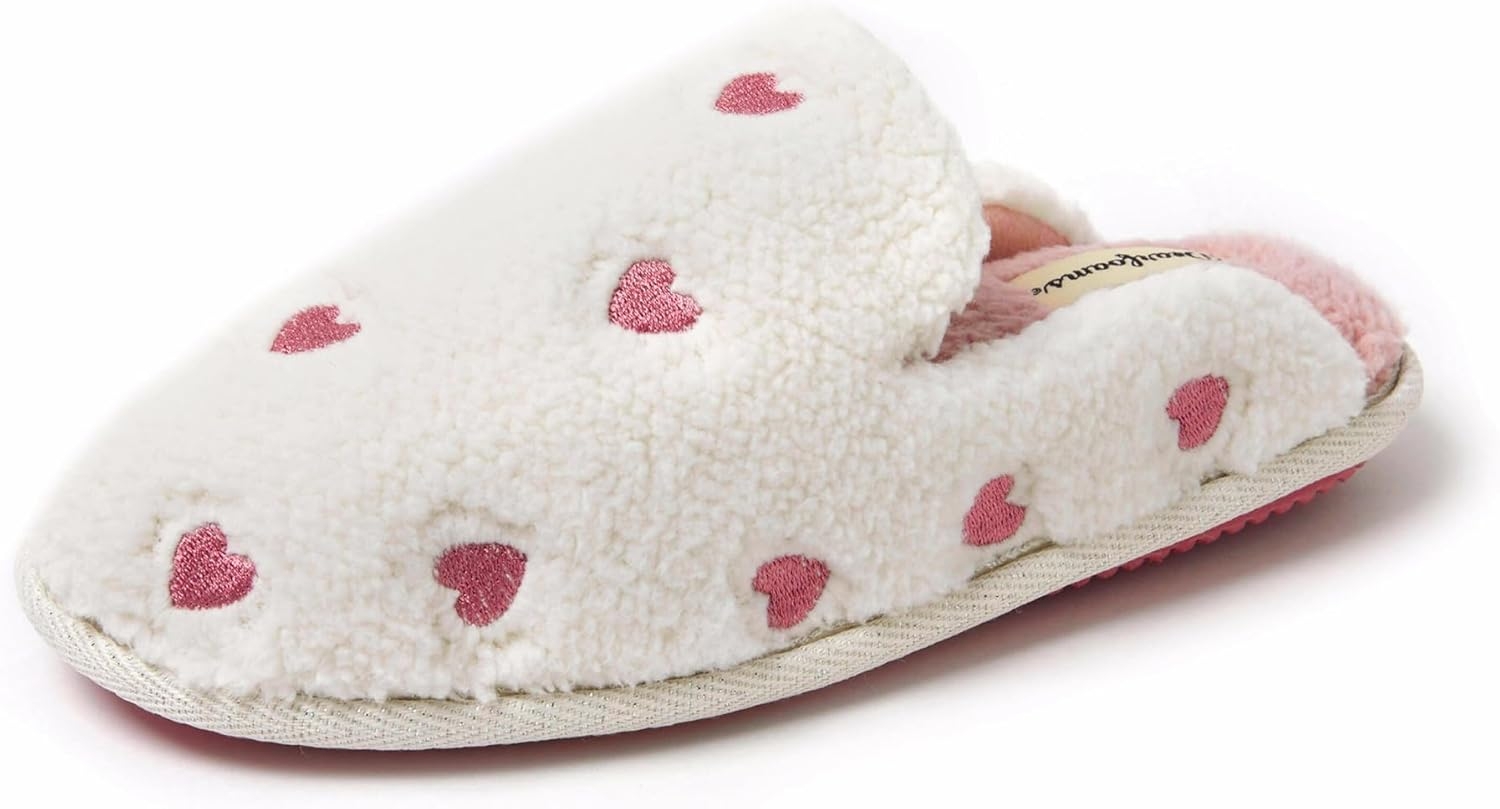 Women's Novelty Gift Teddy Sherpa Scuff Slip On House Shoe