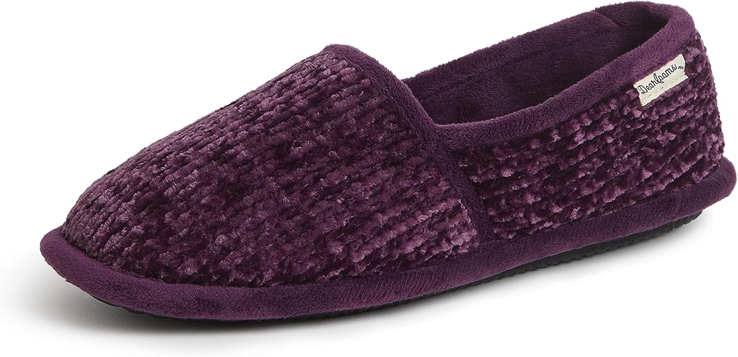 Women's Chenille A-Line Slippers Offer Cozy Comfort and Durability