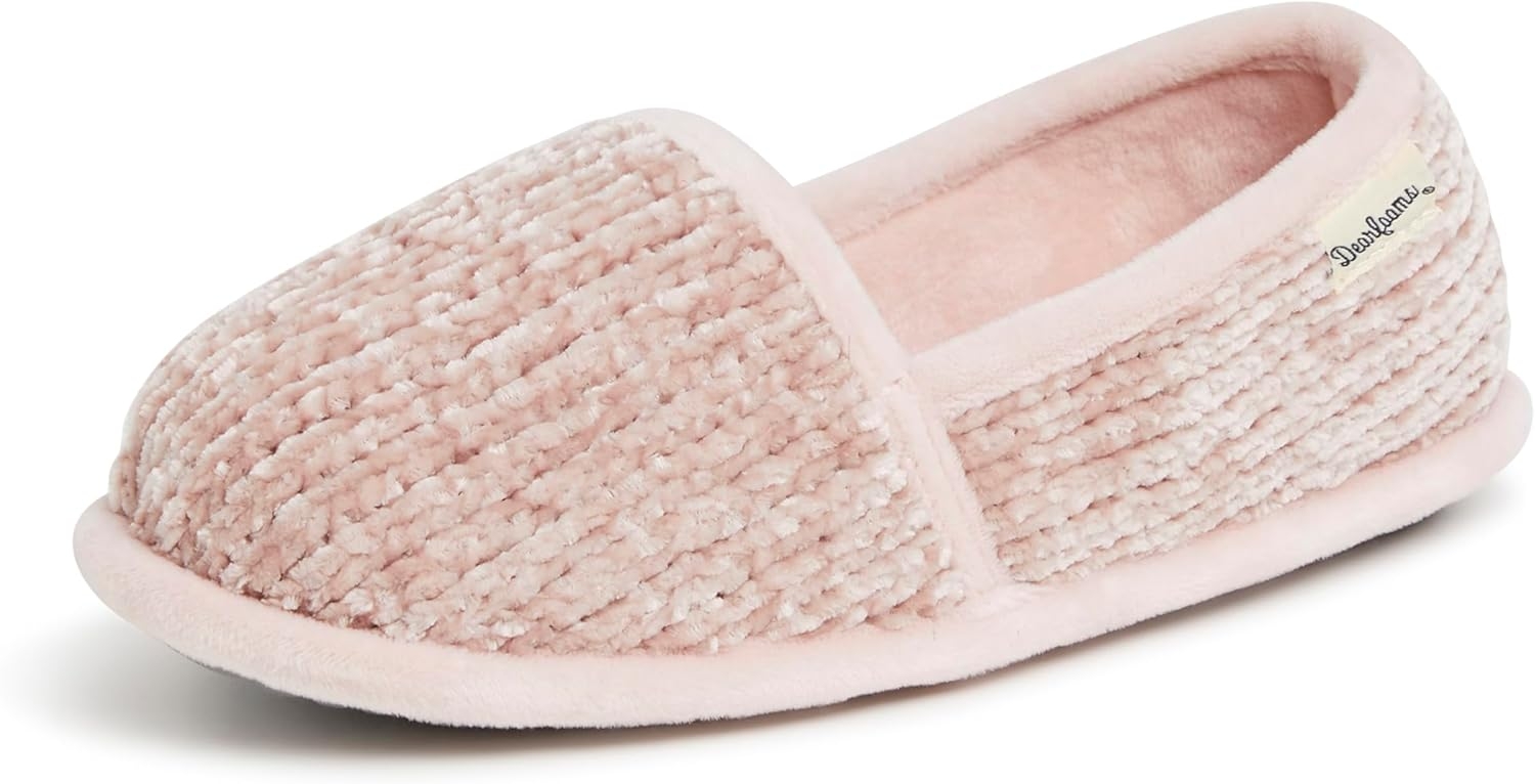 Women's Chenille A-Line Slippers Offer Cozy Comfort and Durability