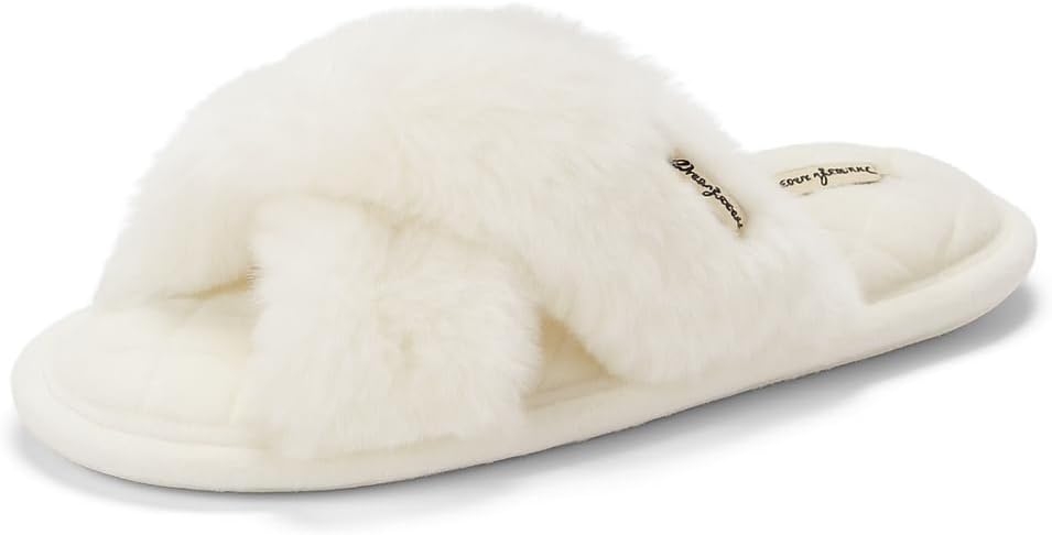 Women’s Acquired Style & Danielle Pheloung Exclusive Memory Foam Jessica Cozy Bow Cross Band Slide Slippers