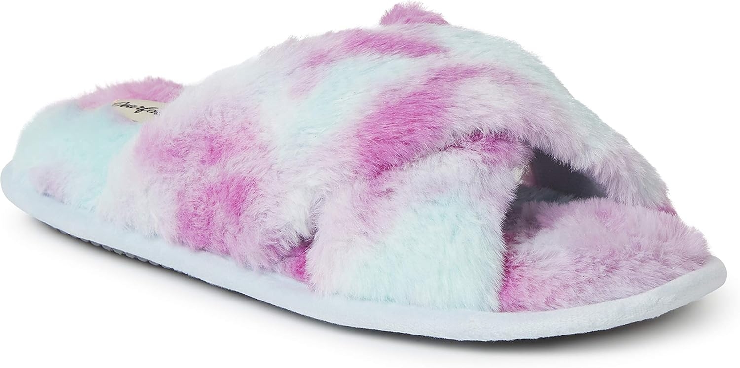 Women’s Acquired Style & Danielle Pheloung Exclusive Memory Foam Jessica Cozy Bow Cross Band Slide Slippers